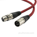 Microfone de áudio de microfone personalizado Jack XLR 3pin fêmea para TRS 6,35 mm 1/4 polegada Cabo DMX